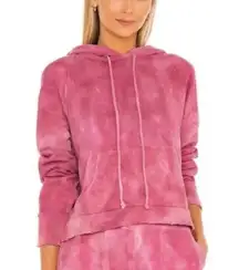 LoveShackFancy Anarosa Pink Hoodie Bordeaux hand Dye small