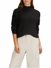 Lululemon Merino Wool-Blend Ribbed Turtleneck Sweater Black Luxe Athleisure