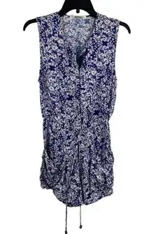 LAMade Blue Patterned Romper Small New