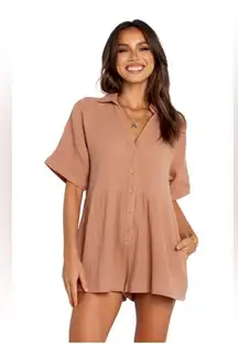 Petal & Pup WINNY Romper – Mocha | Size 4 NWT