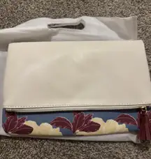 Rachel Pally Reversible Clutch Bag Purse Bloom Floral Yellow Mauve New