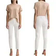 Agolde Toni Mid Rise Straight Leg Denim Jeans Women's 25 Radiate White Stretch