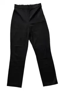 Jenni Kayne Slim Trouser Pants Stretch Poplin High-Rise Black Women's Size Small