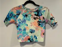 Blue and orange floral twist‎ back joylab shirt