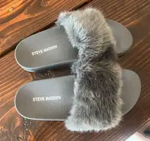 Steve Madden Fur Slides