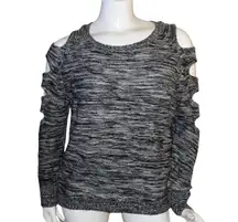 Ladder Sleeve Marled Sweater