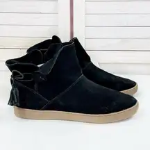 Koolaburra by Ugg Skyller Suede Tassel Ankle Boots Black 9