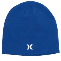 Hurley Mens Blue Knit Beanie Hat NEW