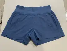 Athleta Trekkie North Short Blue Size 2 • High Rise Lightweight Hiking Shorts