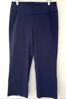 Martha Steward navy Ponte pullover slits sz 8