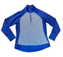 Vineyard Vines Active striped quarter zip sweater M