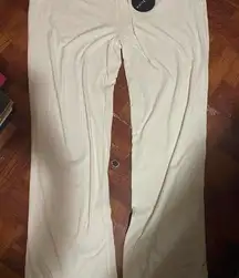 white fox linen pants