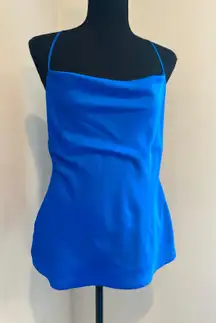 Blue Silky Top Cami