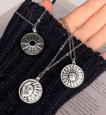 The Moon 3 sun and silver necklaces | vintage | for women