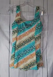 Swimmart Stylish Multicolor Animal Print Women's Bathing Suit