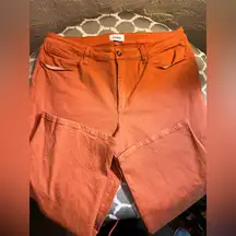 Pistola Plus Cinnamon Orange Ankle & Cropped Jeans sz 33 wide leg cropped casual