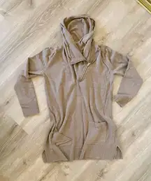 Nordstrom Taupe high neck zipper Hoodie size S