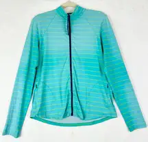 Title Nine Jacket Size Large Full Zip Stripe Zip Pockets Outdoor Athletic