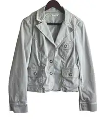 To The Max Women Jacket L Beige Long Sleeve Snap Closure Natural Casual‎ Trendy