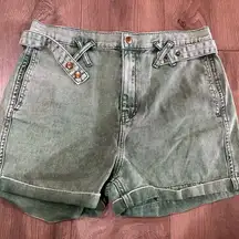 Green Denim Women's Shorts. Size 27.