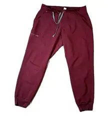 Figs Scrub Pants sz XL Jogger Technical Collection Burgundy Pockets