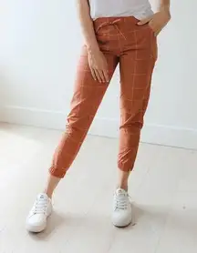 Albion Jetsetter Window Pane Zipper Ankle Joggers