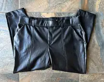 One 5 One Faux Leather Pants Women’s Plus Size 2X Pull On Tapered Leg Black