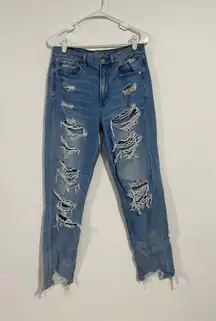 American Eagle Distressed Mom Jeans