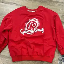 Red Game Day women’s crew neck Sweatshirt