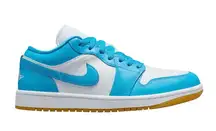 Air Jordan Women’s Blue and White Sneakers High-Top Design (FL)