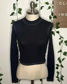 Mockneck Pointelle Longsleeve