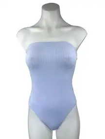 Urban Outfitters Out From Under Blue Rib Knit Strapless Bandeau Bodysuit Top S