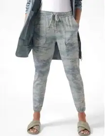Athleta Farallon Stratum Camo Joggers Sweatpants Cropped Pull On Size Small S