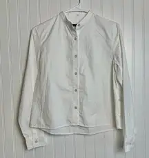 Rag & Bone White Long Sleeve Button Down Top