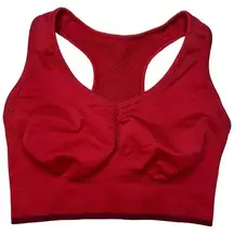 Zella Yoga +Studio Seamless Racerback Athletic Sports Bra Red S