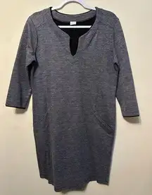 Poetry V Neck Knit Dress‎ Size 8 In Gray