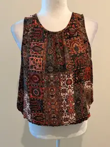 New With Tags Evereve Allison Joy Mara Smocked Tank Sz M