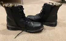 Dn Airwair Martens Boots With Cheetah Fur Inside