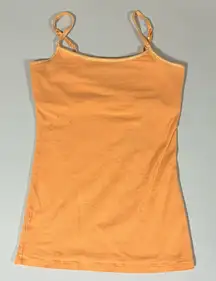 SO Orange Pastel Shelf-Bra Cami Camisole Tank Top Shirt Size S 🧡