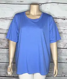 Lane Bryant NWT Size 26/28 Blue Classic Perfect Sleeve Knit Top Shirt