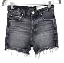 Rag & Bone Vintage Cut Off High Rise Short Size 25 Black