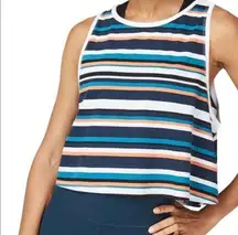 Sweaty Betty Blue Summer Crop Vest/Tank Top