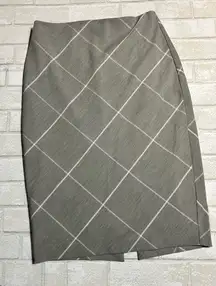 Express Gray Checkered Pencil Skirt