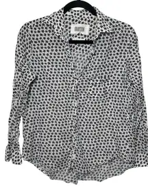 Grayson The Hero Button Front Long‎ Sleeve 100% Cotton Top Lightweight Preppy