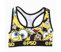 [PSD] Spongebob Squarepants Tie Dye Crazy Racerback Sports Bra NWT Size Large L