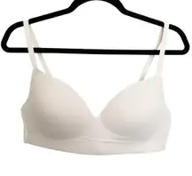 Soma Bra Womens Size 38B White Enbliss Wireless Padded Plunge Seamless