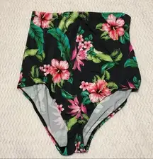 SWIMSUITS For All High Waisted Hipster Floral Bikini Bottom Modest Black Pink