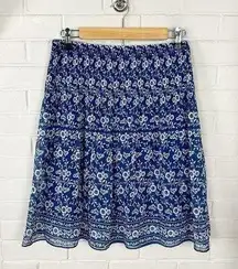 Max Studio Blue Floral Print Skirt Size M