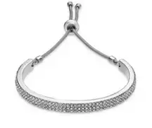 Alfani Pave Curved Bar Slider Bracelet in Silver-tone MSRP $35 NWT