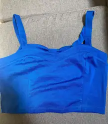 blue crop top